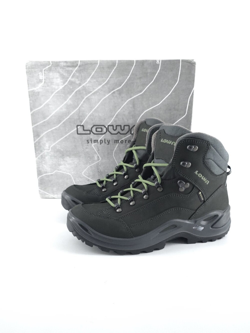 LOWA Renegade GTX Mid WS Graphite Jade Women's Hiking Boots GORE-TEX US Size 9